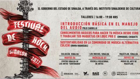 Este martes 6 inician los talleres del Festival de Rock Sinaloa 2022