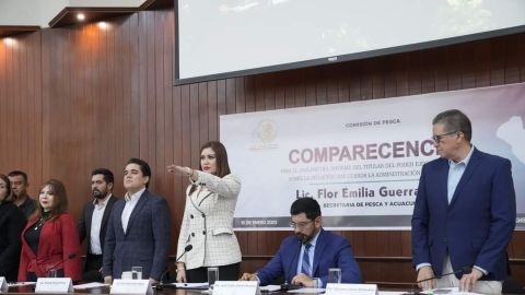 Comparece la Secretaria de Pesca y Acuacultura, Flor Emilia Guerra Mena ante el Congreso del Estado de Sinaloa