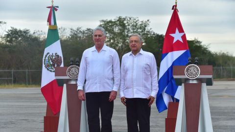 AMLO recibió al presidente de Cuba, Miguel Díaz-Canel,  a quien reconoció como un huésped distinguido