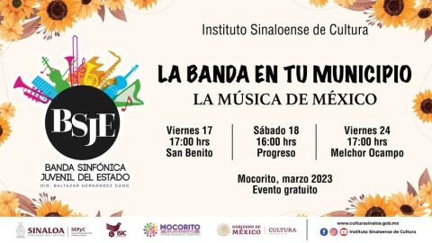 Desde este viernes 17, la Banda Sinfónica Juvenil estará en tres pueblos de Mocorito
