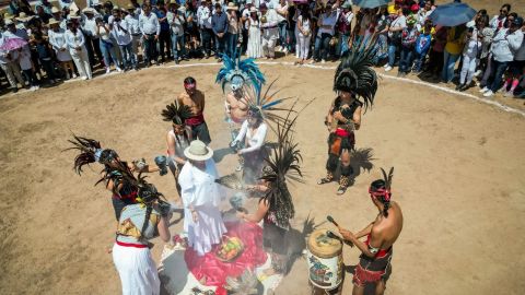 Dieron la bienvenida al Equinoccio de primavera en la comunidad de el Tecomate
