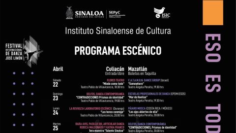 El 22 de abril inicia el 36º Festival Internacional de Danza José Limón