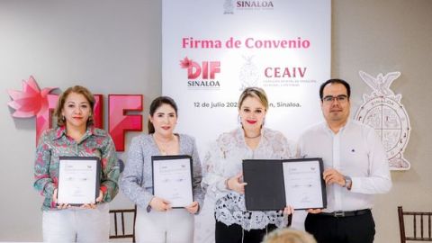 Firma DIF Sinaloa convenio para dar atención a las víctimas directas e indirectas de la CEAIV