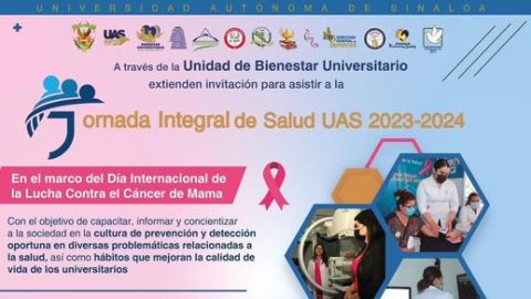 Invitan a la Jornada Integral de Salud UAS 2023-2024 el próximo 16 de octubre