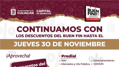 El Ayuntamiento de Culiacán extiende descuentos en multas y recargos hasta el 30 de noviembre