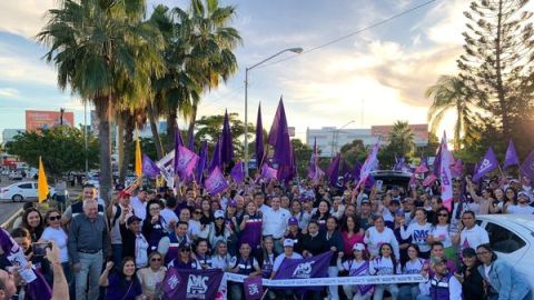 PAS, PRI, PAN Y PRD realizan activación en Mazatlán en apoyo a Xóchitl Gálvez