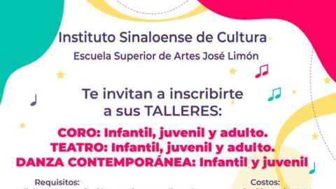 Abren inscripciones para talleres en la Escuela Superior de Artes José Limón: Coro, Teatro y Danza contemporánea