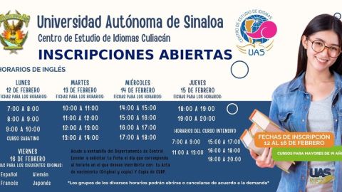 Abrirá inscripciones el Centro de Estudio de Idiomas Culiacán del 12 al 16 de febrero