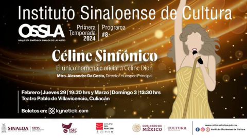 Este 29 de febrero la OSSLA presentará el programa Céline Dion Sinfónico